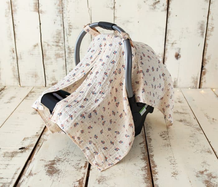 Çiçek Desenli Müslin Puset Örtüsü “Blossom” - Görsel 2