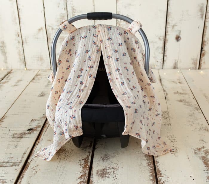 Çiçek Desenli Müslin Puset Örtüsü “Blossom” - Görsel 5