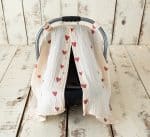 Kalp Desenli Müslin Puset Örtüsü “Cute Hearts” - Görsel 4