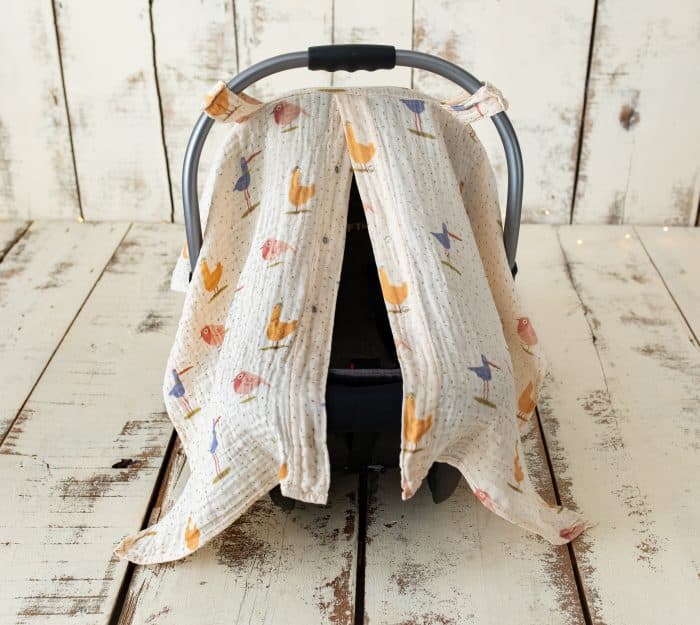 Kuş Desenli Müslin Puset Örtüsü “Birdie” - Görsel 4