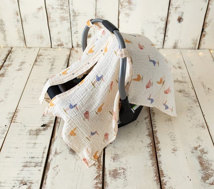 Kuş Desenli Müslin Puset Örtüsü “Birdie” - Görsel 6