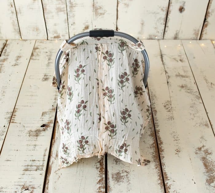 Zeytin Desenli Müslin Puset Örtüsü “Healthy Olive” - Görsel 4