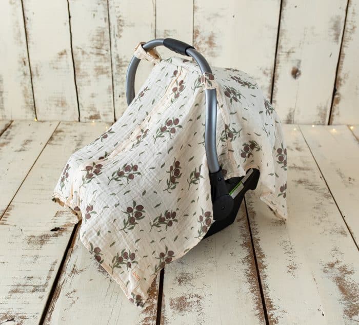 Zeytin Desenli Müslin Puset Örtüsü “Healthy Olive” - Görsel 5