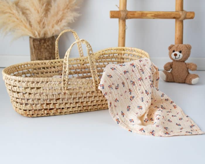 Çiçek Desenli Müslin Örtü "Blossom" - Görsel 2