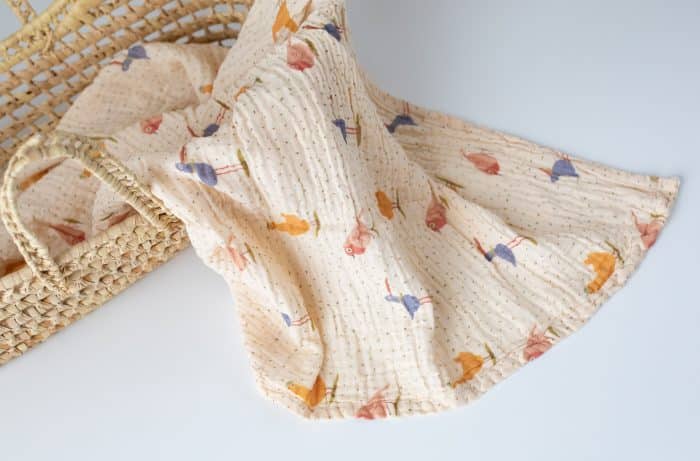 Kuş Desenli Müslin Örtü "Birdie" - Görsel 2