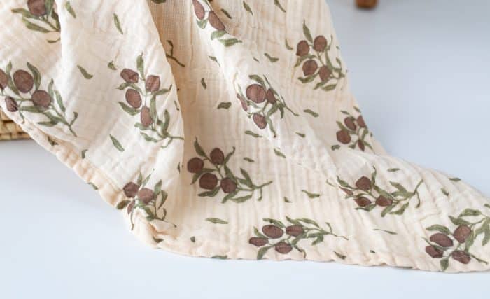 Zeytin Desenli Müslin Örtü "Healthy Olive" - Görsel 8