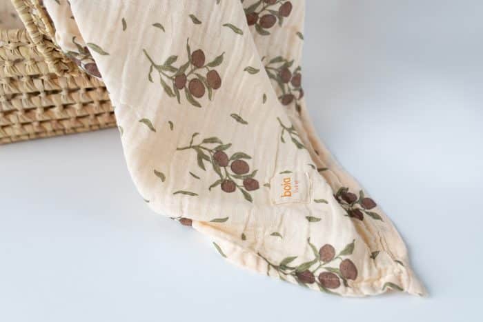 Zeytin Desenli Müslin Örtü "Healthy Olive" - Görsel 6