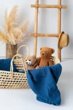 4 Kat Müslin Örtü Navy - Görsel 5