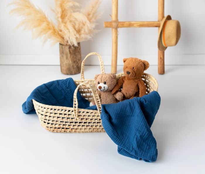 5W3A5741 4 Kat Müslin Örtü Navy - Görsel 1