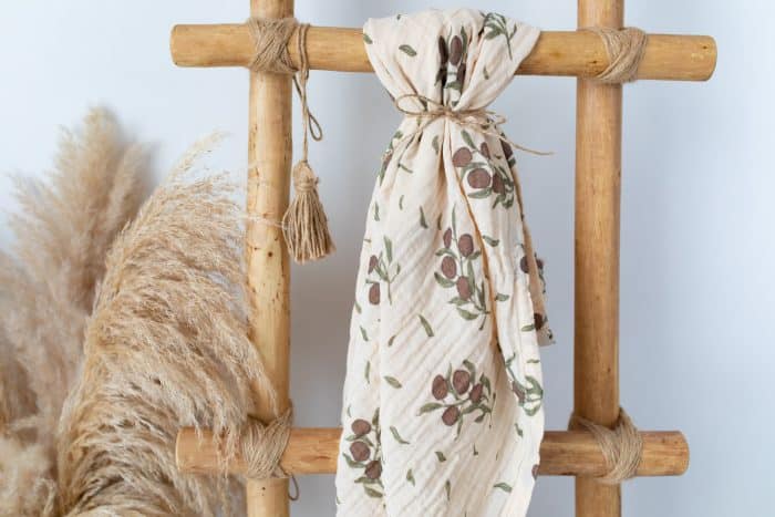 Zeytin Desenli Müslin Örtü "Healthy Olive" - Görsel 9