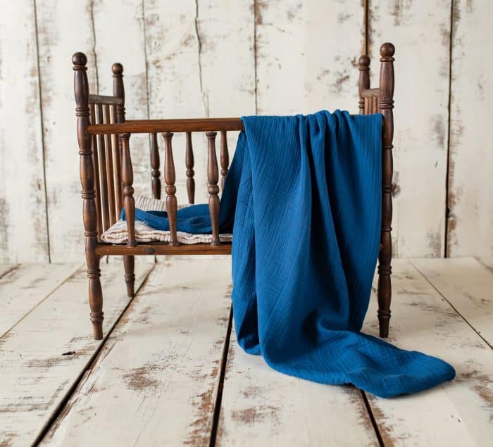 4 Kat Müslin Örtü Navy - Görsel 2