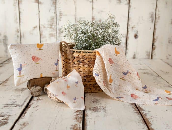 Kuş Desenli Müslin Önlük "Birdie" - Görsel 4