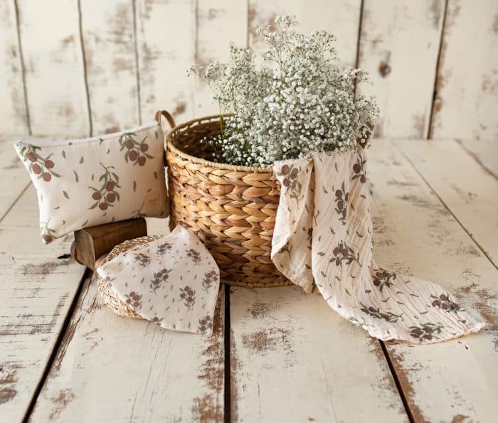 Zeytin Desenli Müslin Önlük "Healthie Olive" - Görsel 6