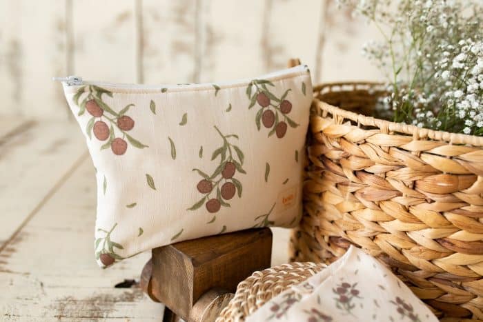 Zeytin Desenli Müslin Çanta “Healthie Olive” - Görsel 2