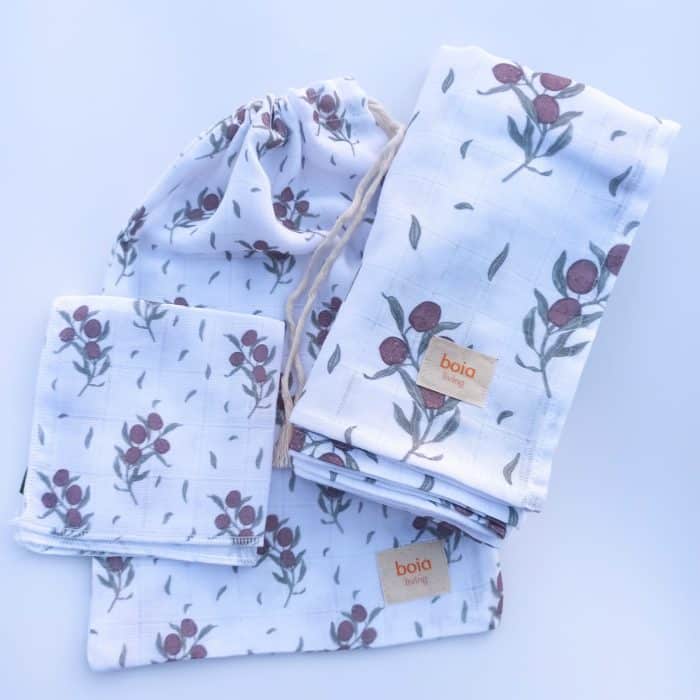 Zeytin Desenli Müslin Set “Healthy Olive” - Görsel 5