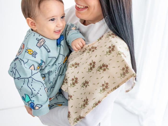 Zeytin Desenli Müslin Omuz Örtüsü (Alezli) - Görsel 1