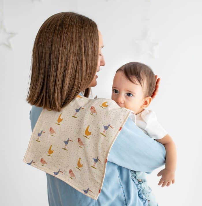 Kuş Desenli Müslin Omuz Örtüsü (Alezli) - Görsel 2