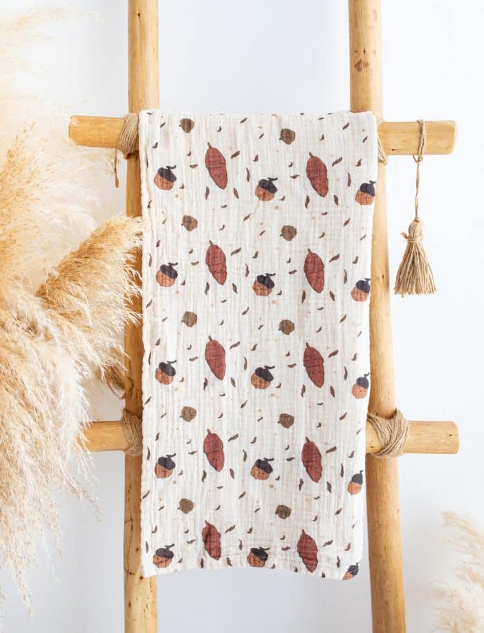 Meşe Palamudu Müslin Örtü "Friendly Acorn" - Görsel 3