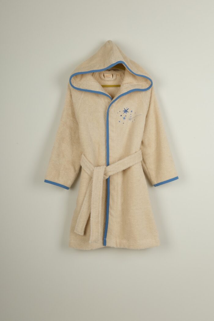 boia living Erkek Çocuk Bornoz / Organik Pamuk & Nakış Detaylı - Görsel 2