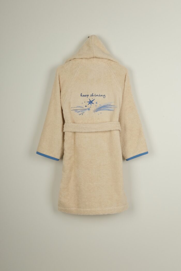 boia living Erkek Çocuk Bornoz / Organik Pamuk & Nakış Detaylı - Görsel 3