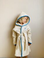 boia living Erkek Çocuk Bornoz / Organik Pamuk & Nakış Detaylı - Görsel 4